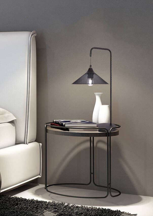 Stolová lampa kovová čierna Kiruna Ledea 1