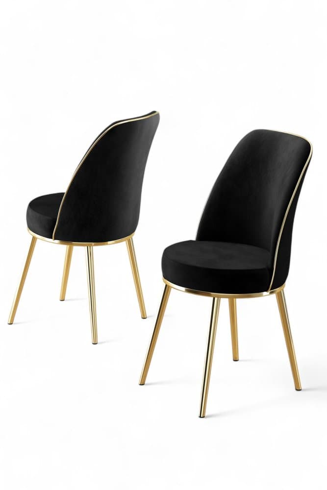 Súprava stoličiek (2 kusy) Pefa - Black, Gold 1