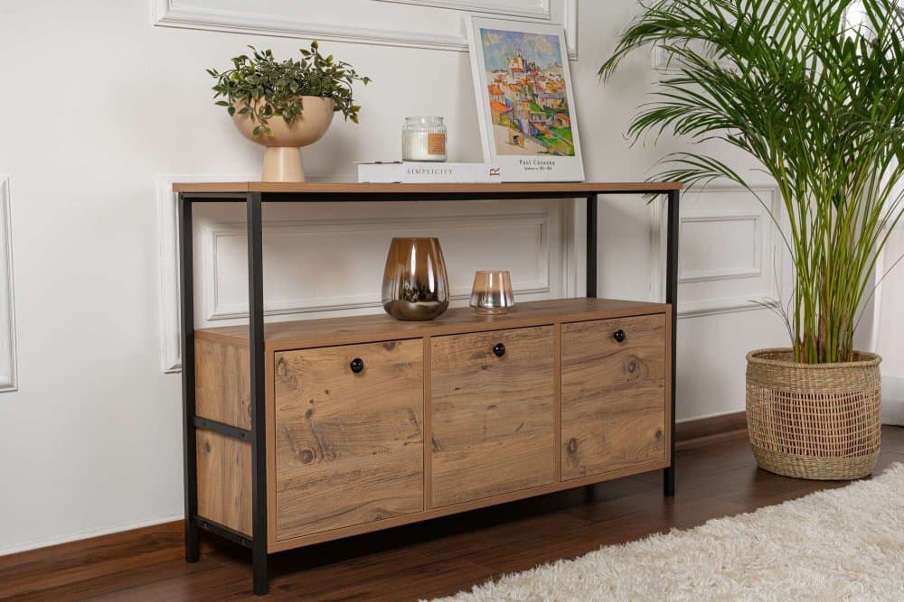 Konzolový stolík Solace - Atlantic Pine, Black 1