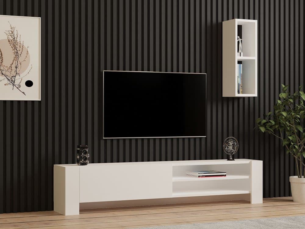 TV skrinka / Obývacia stena Naz - White
