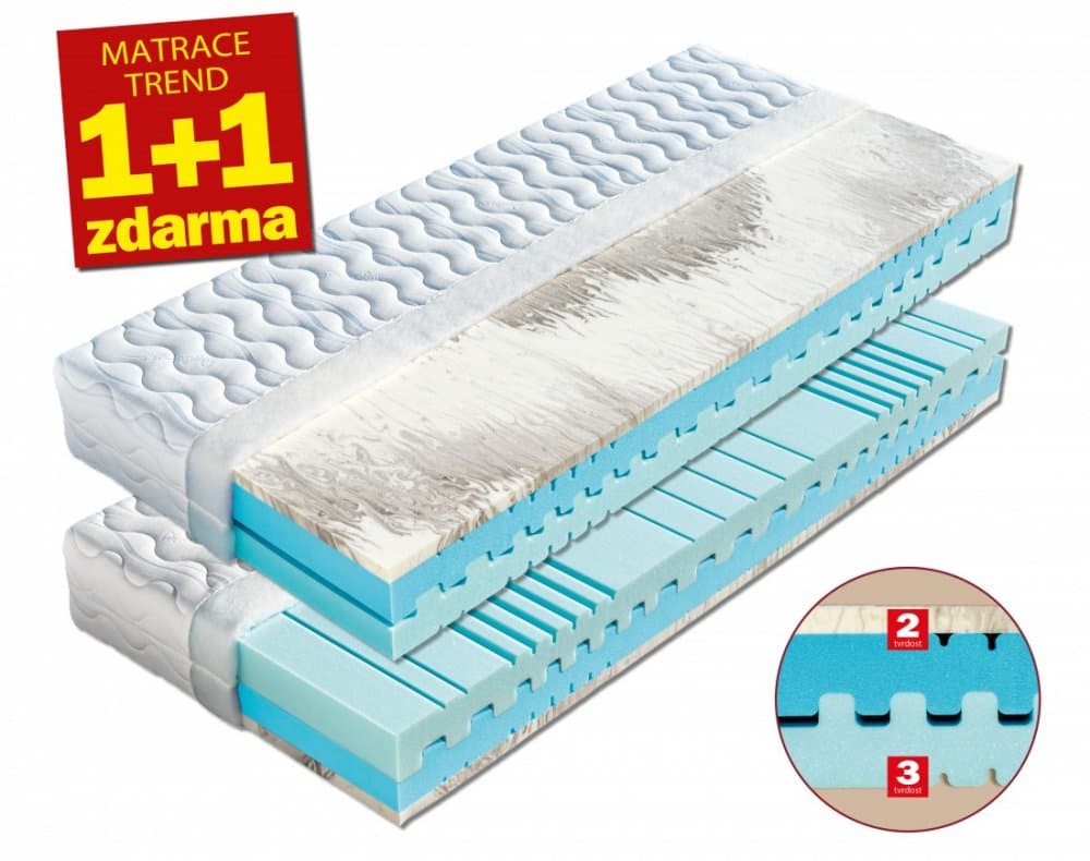 Matrac 1+1 zadarmo zo studenej peny PANTERA Dřevočal 1