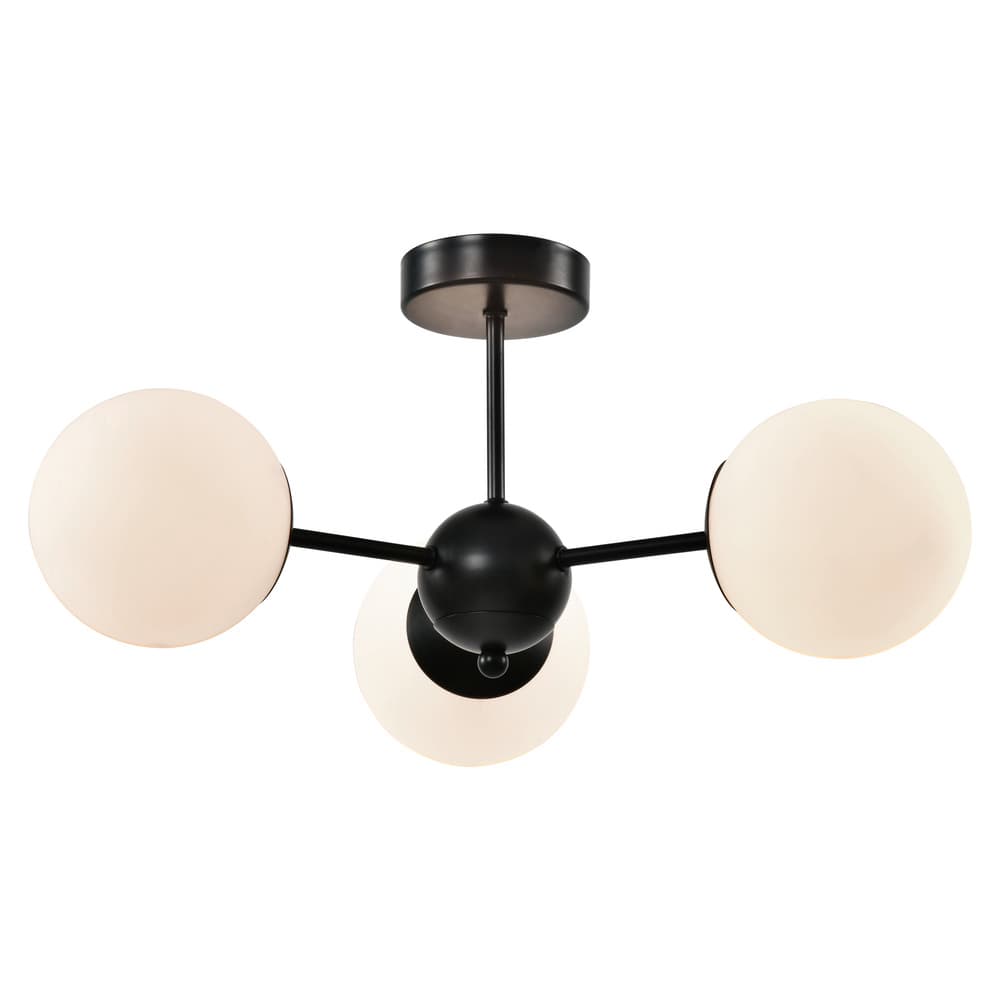 Závesná lampa Calari čierna 3x40W E14 biele tienidlo 1
