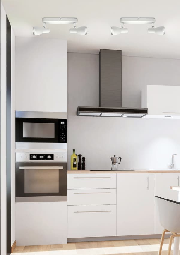Nástenná stropná svietiaca páska biela 2x40W Picardo 1