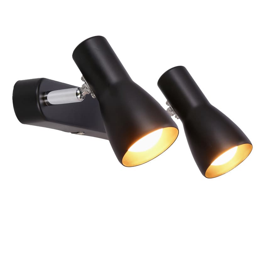 Nástenná stropná svietiaca páska čierna 2x40W Picardo