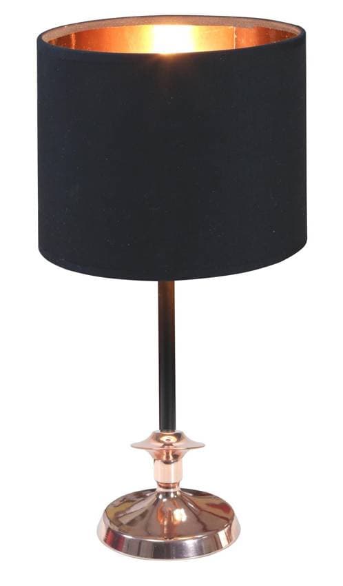 Čierna/medená kancelárska stolová lampa Violino 60W E14