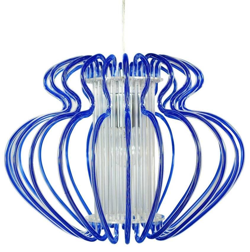 Modrá závesná lampa 52 cm Imperia 1
