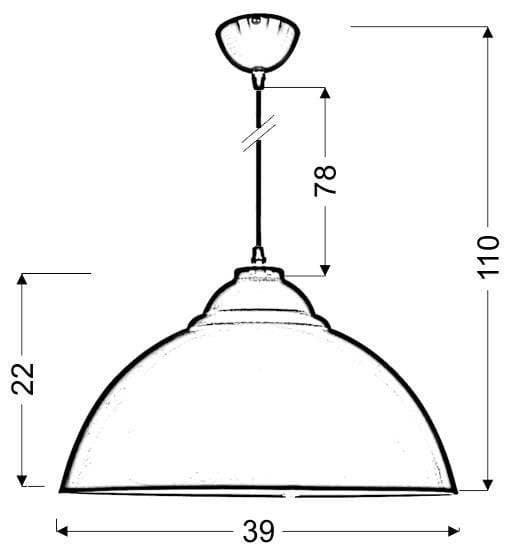 Závesná lampa Hang Uni 1xE27 zelená 1