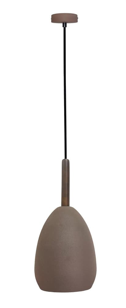 Závesná lampa hnedá kov/drevo E27 Flen Ledea