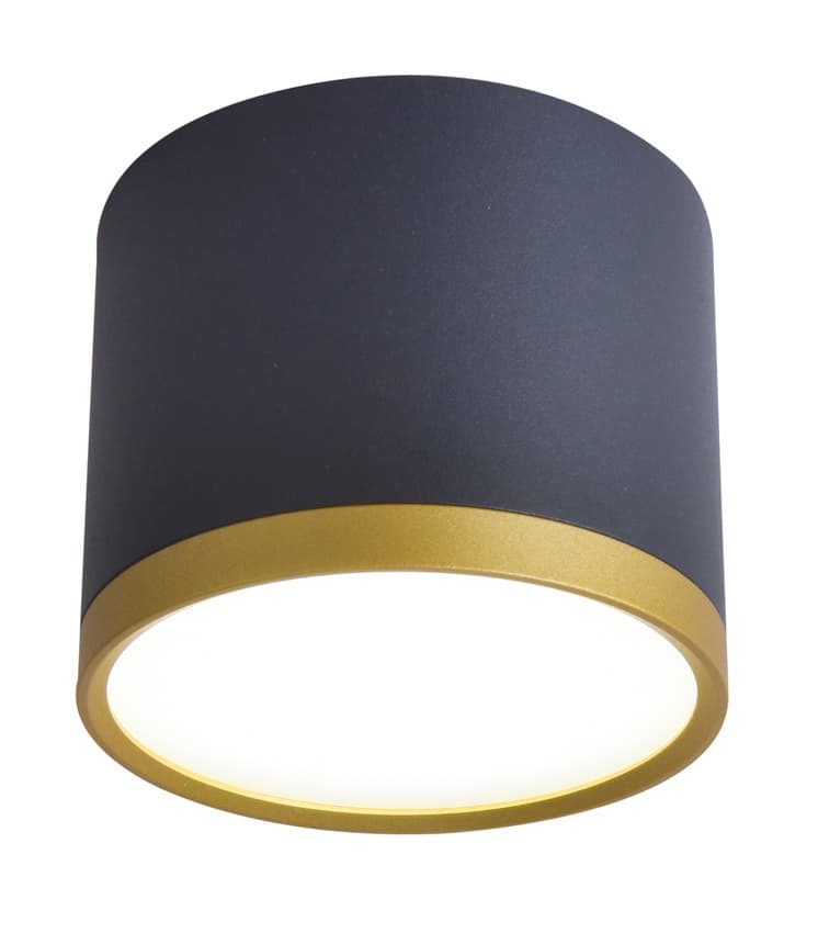 Stropné svietidlo TUBA zlatá + čierna LED 9W 4000K