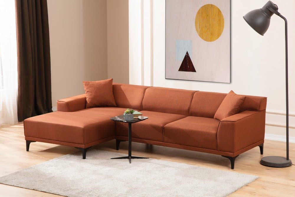 Rohová sedacia súprava / Rohová pohovka Petra L Corner - Orange 1