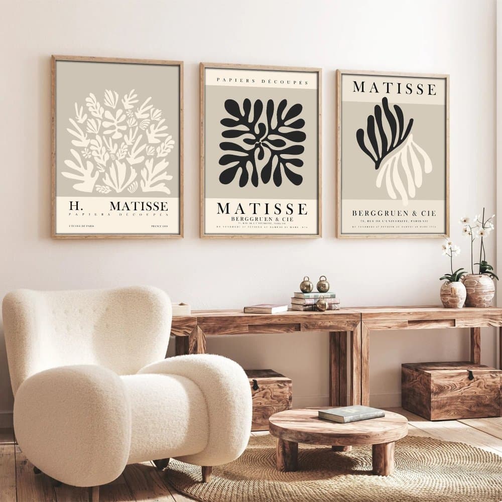 Dekoratívny rámovaný obraz z MDF (3 kusy) Huhu257 - 50 x 70
