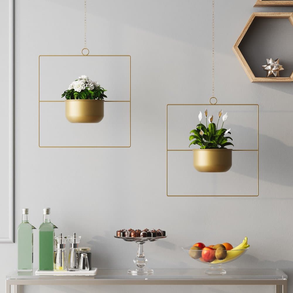 Dekoratívny kvetináč Pandantif - Gold 1