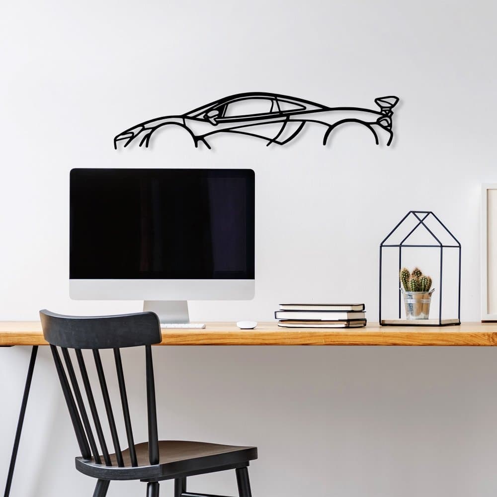 Dekoratívny kovový doplnok na stenu Mclaren P1 Silhouette 1
