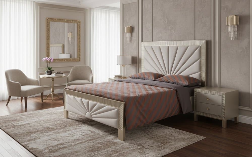 Stilig Bedroom ST900Q Čalúnená posteľ 160 cm + 2 nočné stolíky ST901 1