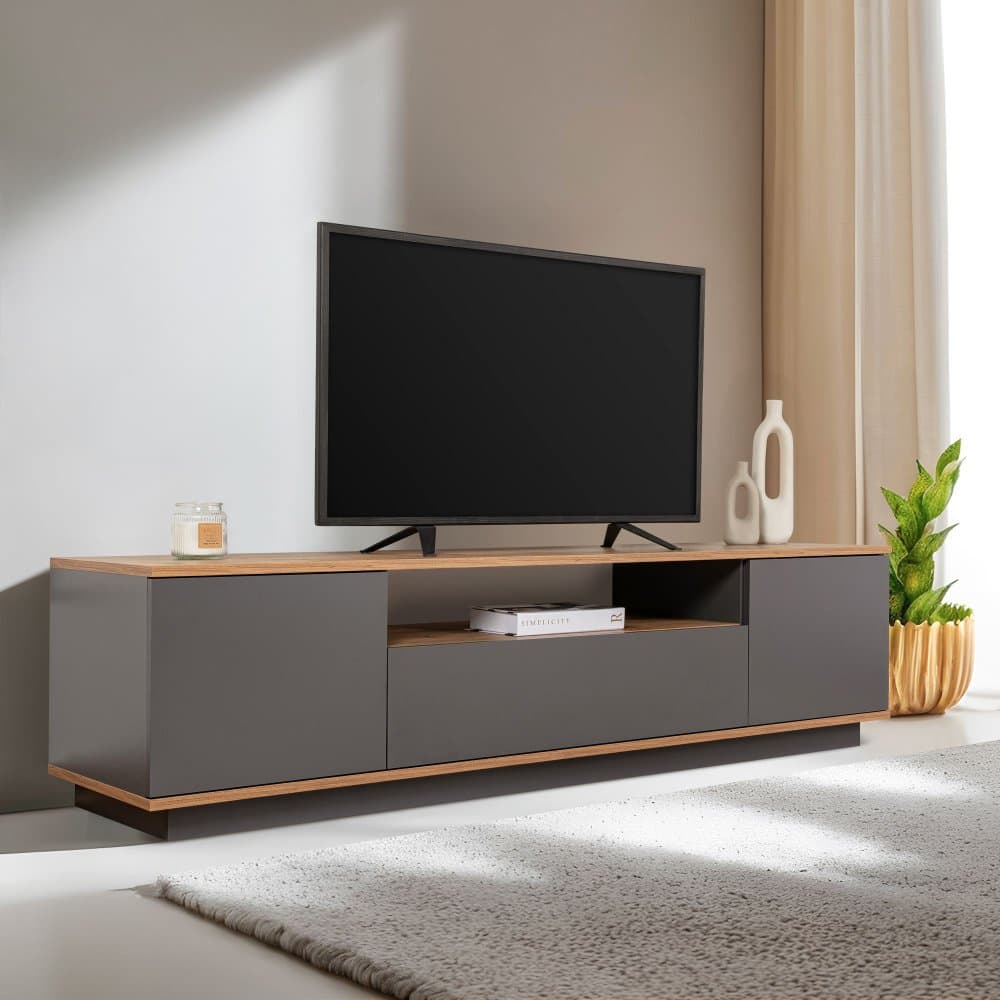 TV stolík Veramont - Anthracite, Atlantic Pine