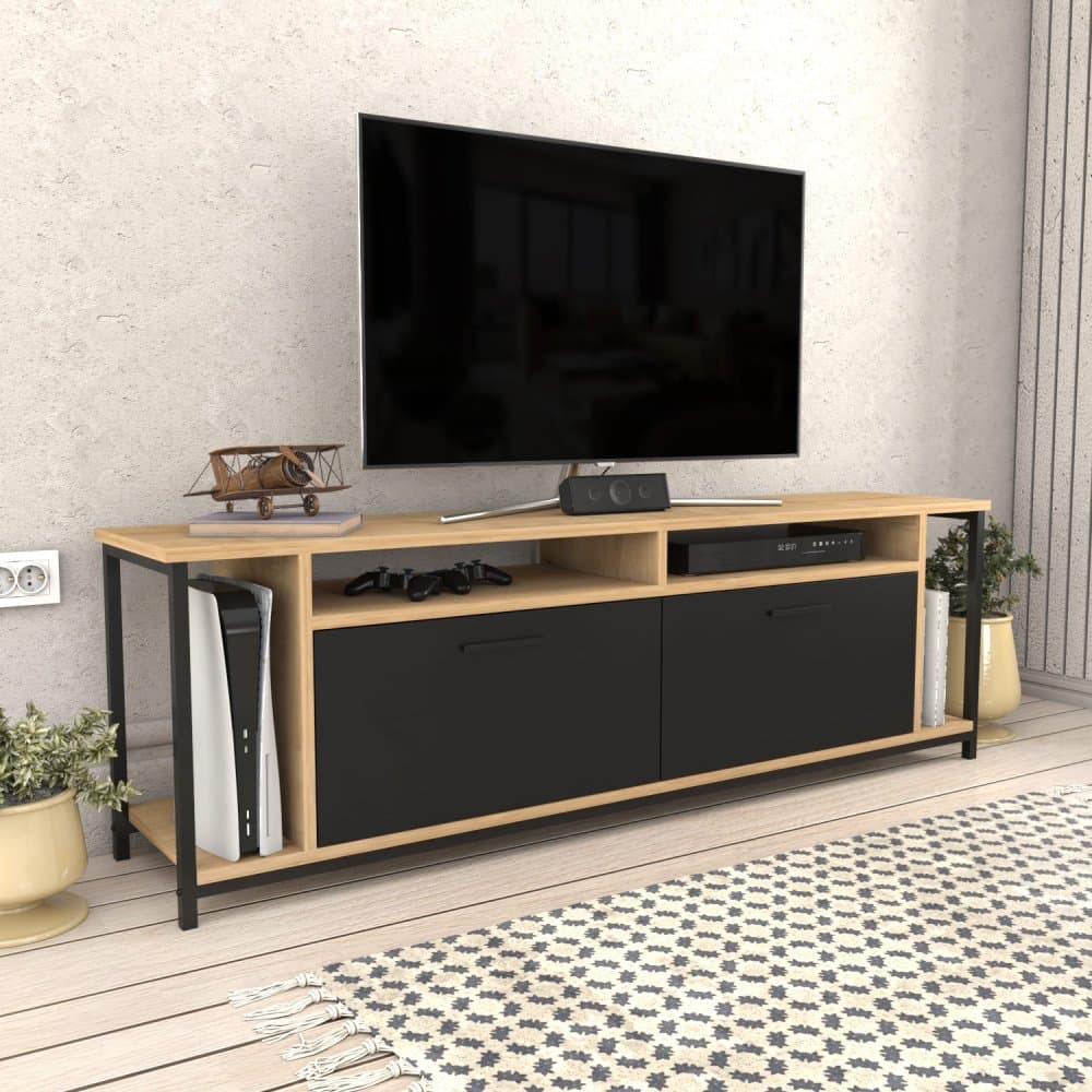 TV stolík Omar - Oak, Black 1
