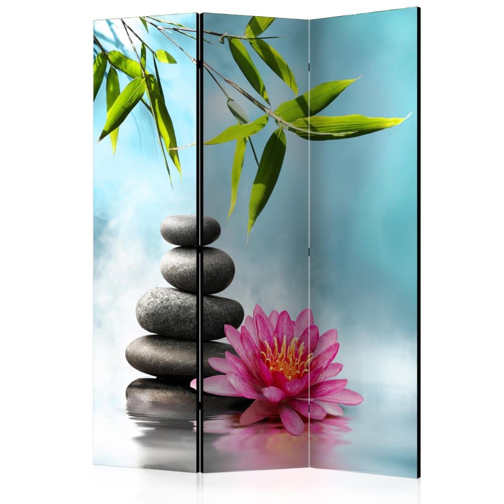 Paraván Water Lily and Zen Stones Dekorhome 1