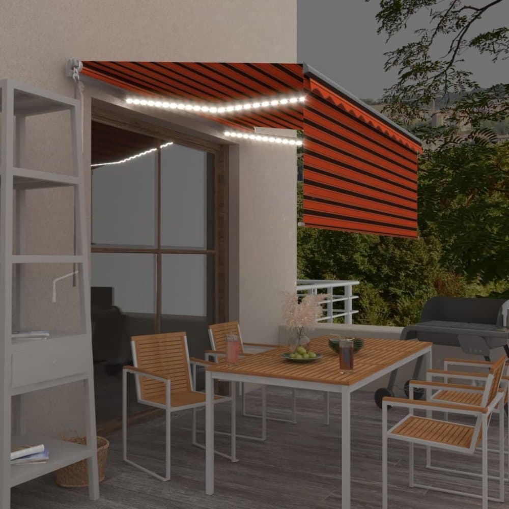 Ručne zaťahovacia markíza s roletou a LED 500x300 cm Dekorhome