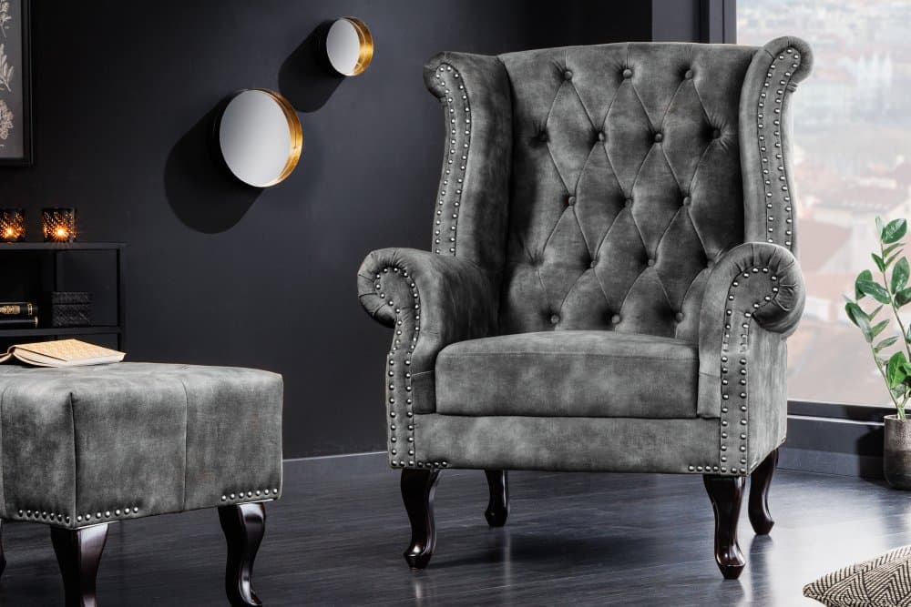 Chesterfield kreslo MIDAS Dekorhome 1