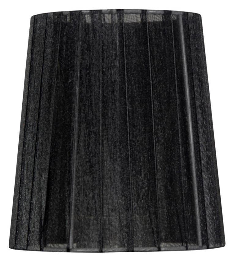 Tienidlo na lampu Rifasa/Sorento 15cm E14 čierna oceľ/organza