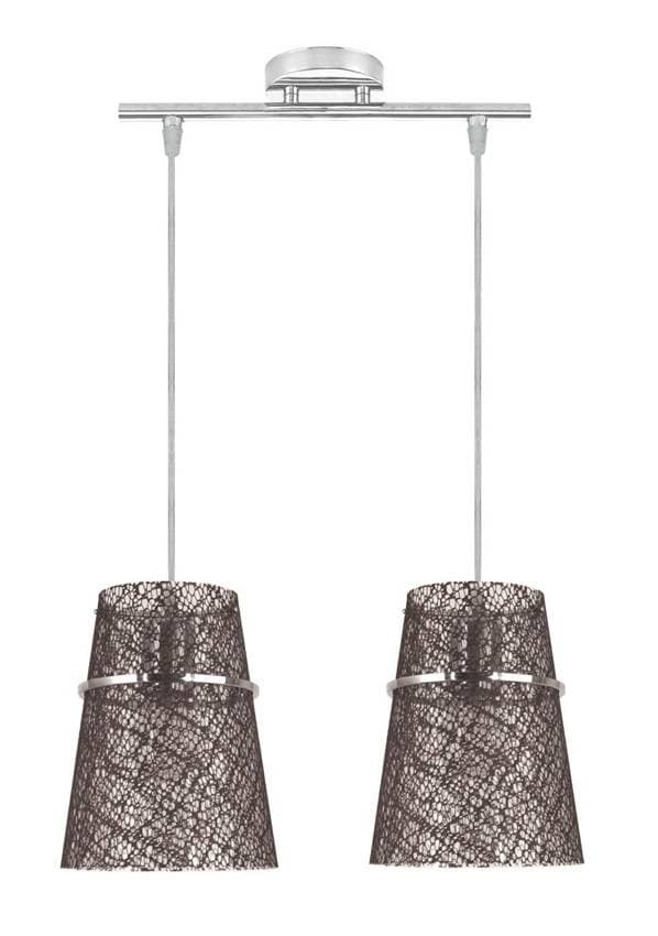 Závesná plastová žiarovka 2X60W E27 chróm