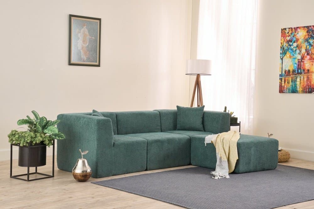 Rohová sedacia súprava / Rohová pohovka Raks - Green 1