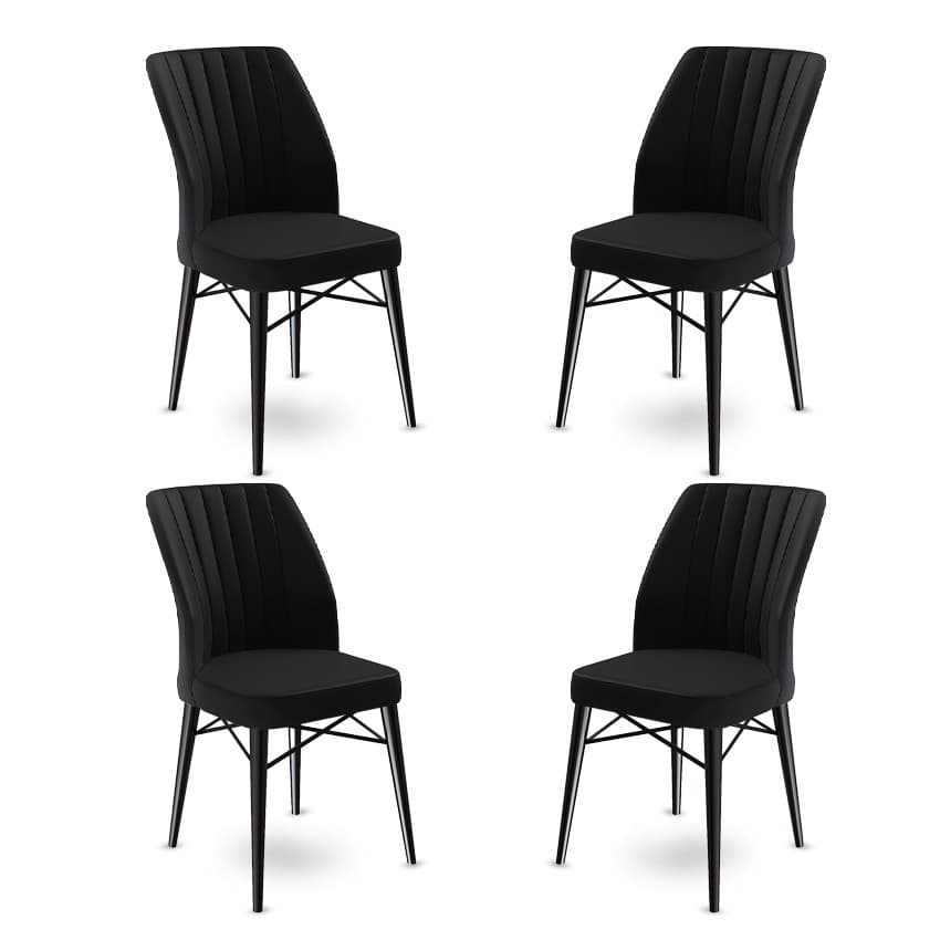 Súprava stoličiek (4 kusy) Flex - Black