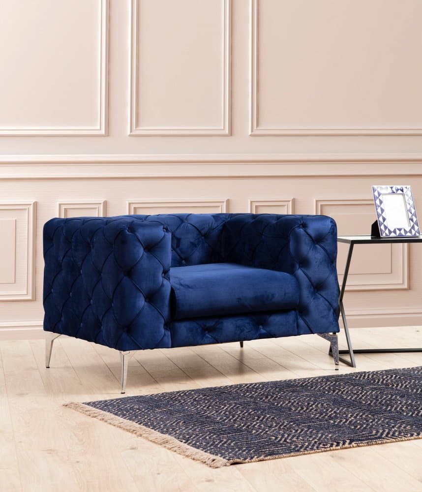 Kreslo ušiak Como - Navy Blue 1
