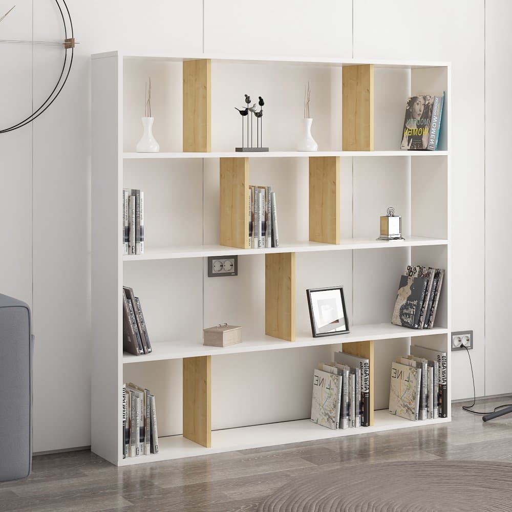 Knižnica Hodbi - White, Oak 1