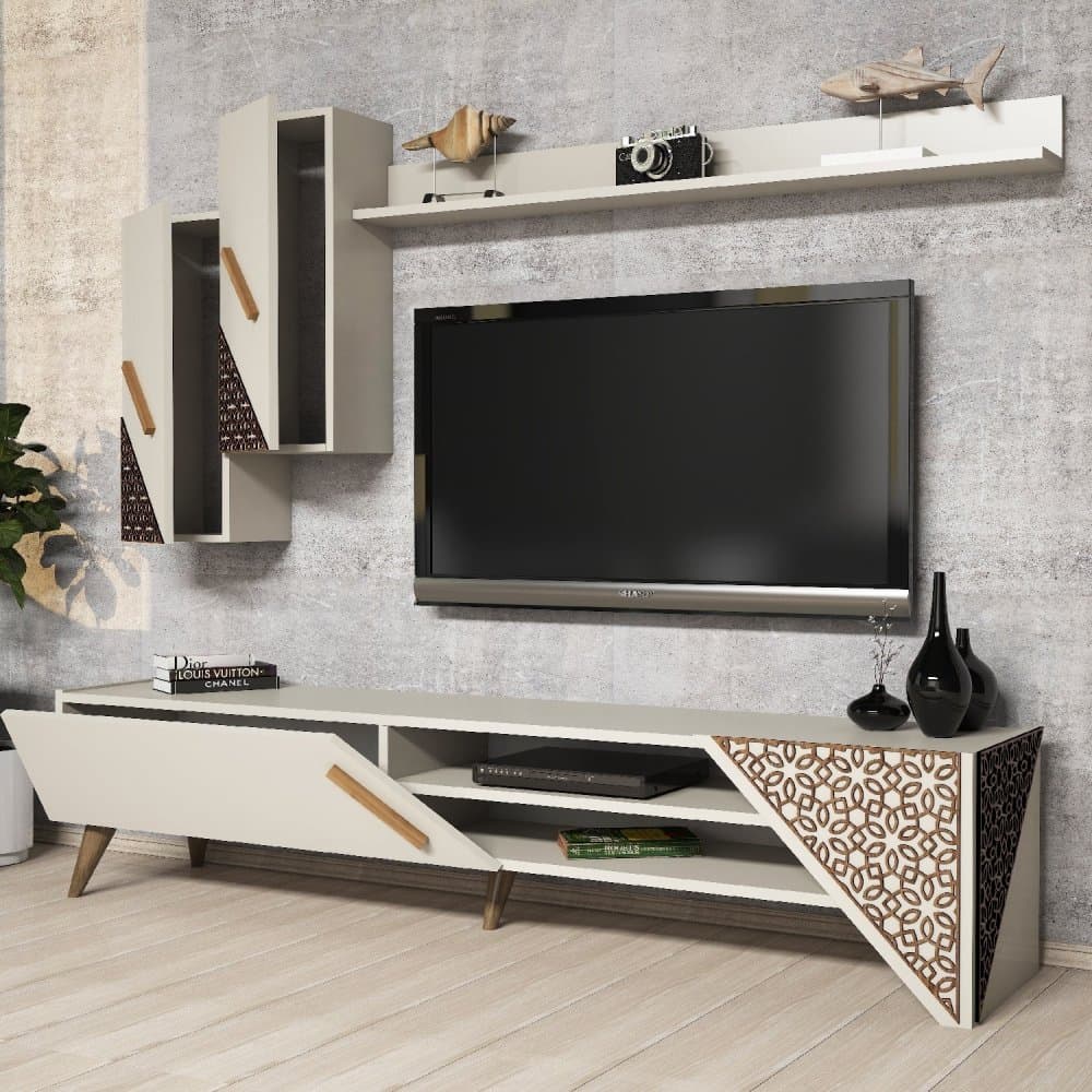 TV skrinka / Obývacia stena Beril - Cream