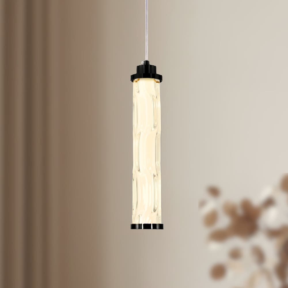 CORTE lampa wisząca czarny matowy 10W LED 3000K klosz bezbarwny
