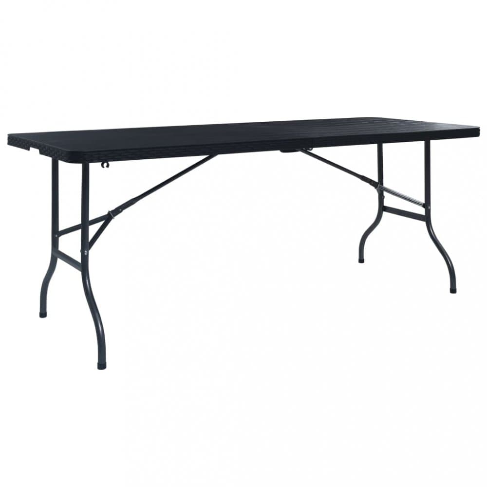 Skladací záhradný stôl 180 cm čierna Dekorhome 1