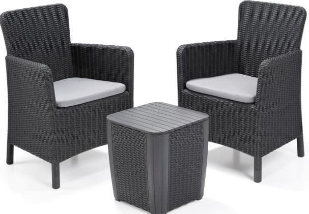 Záhradný jedálenský set 3 ks TRENTON BALCONY Allibert