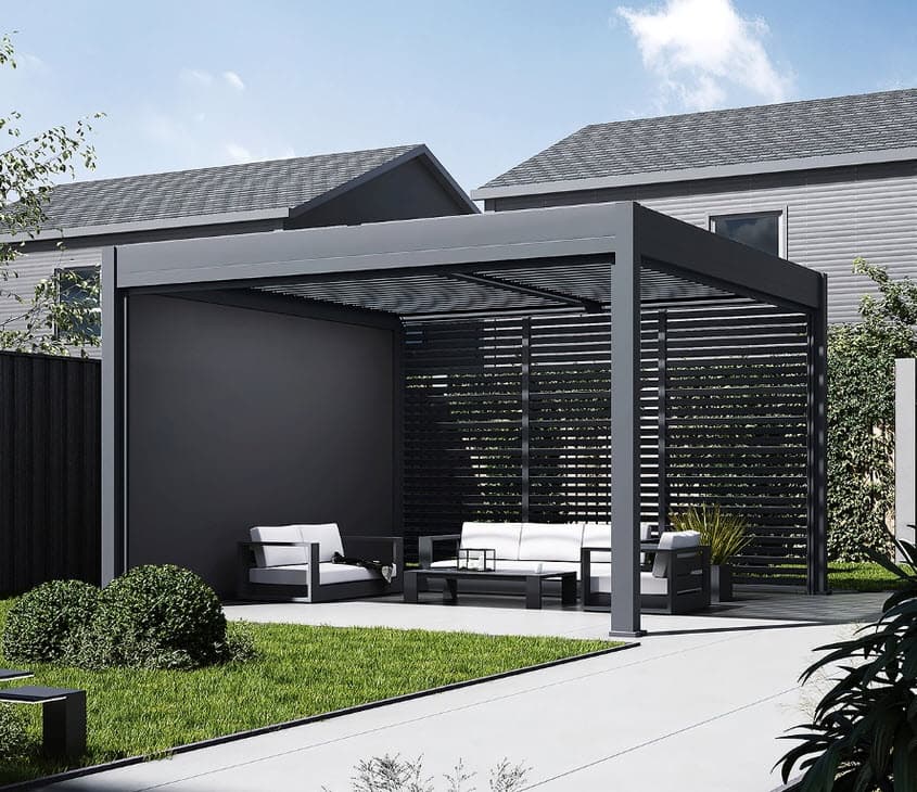 Bioklimatická pergola 4x4 m INTRO DUO Rojaplast 1