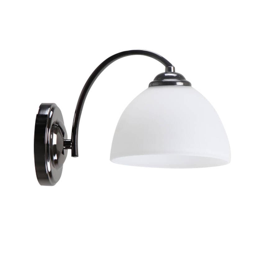 Nástenná lampa Gracja Lamp Čierna perla 1X40 E27 Biele tienidlo 1