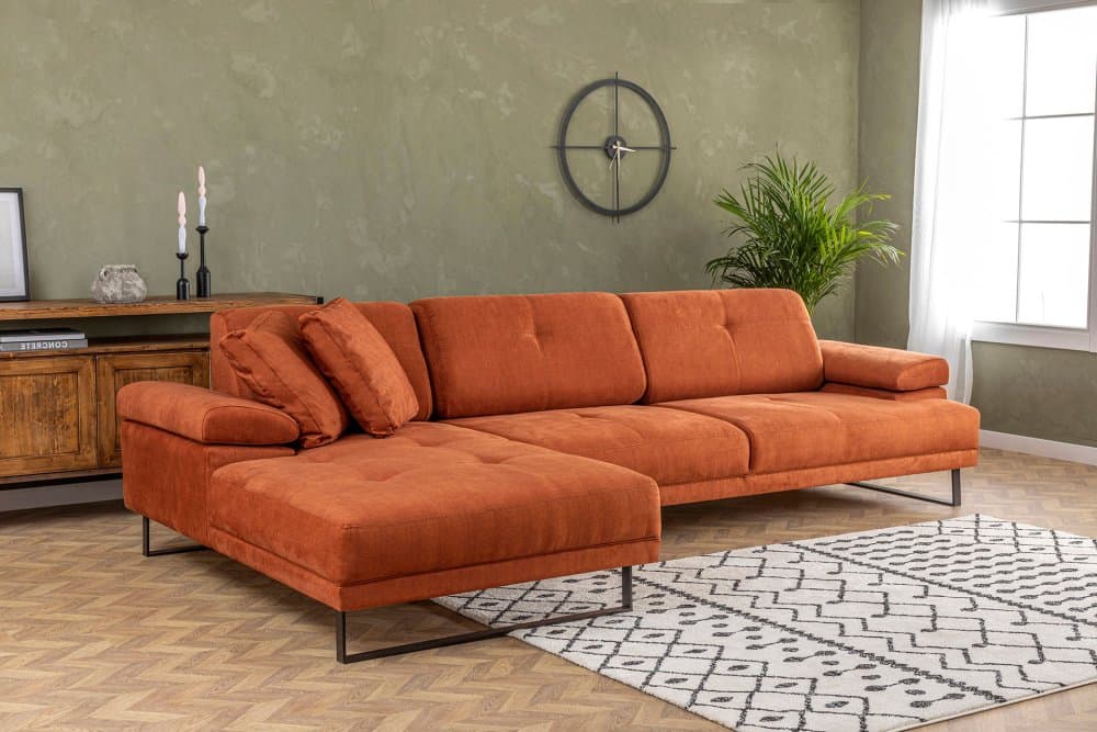 Rohová sedacia súprava / Rohová pohovka Mustang Large Left - Orange 1