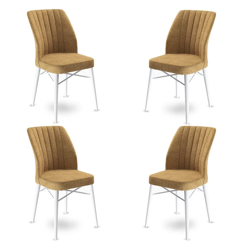 Súprava stoličiek (4 kusy) Flex - Cappuccino, White 1