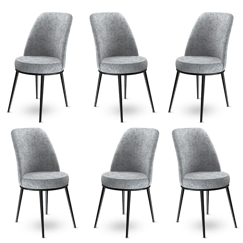 Súprava stoličiek (6 kusov) Dexa - Grey, Black 1