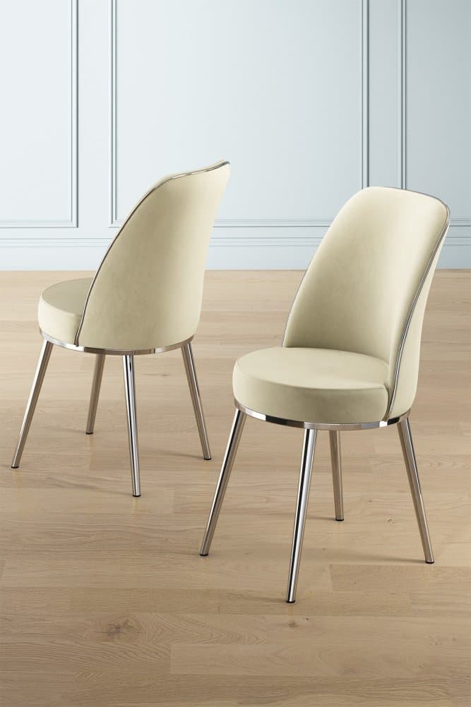 Súprava stoličiek (6 kusov) Pefa - Cream, Chrome 1