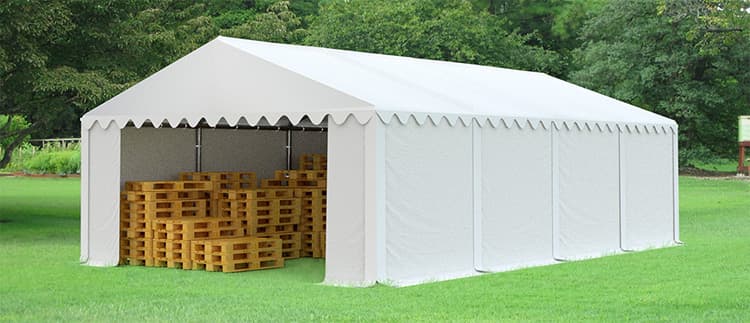 Skladový stan 6x8m biela EKONOMY 1