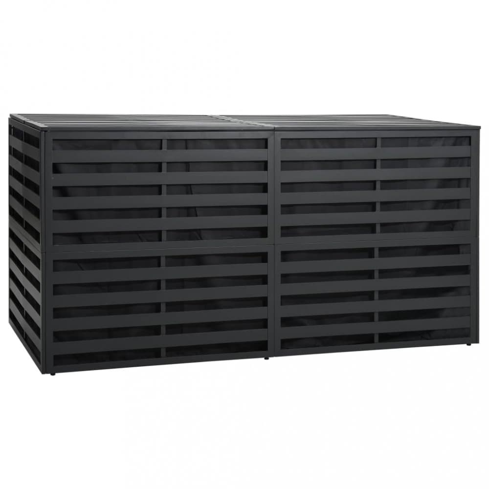 Záhradný úložný box hliník 200x100x100 cm antracit Dekorhome