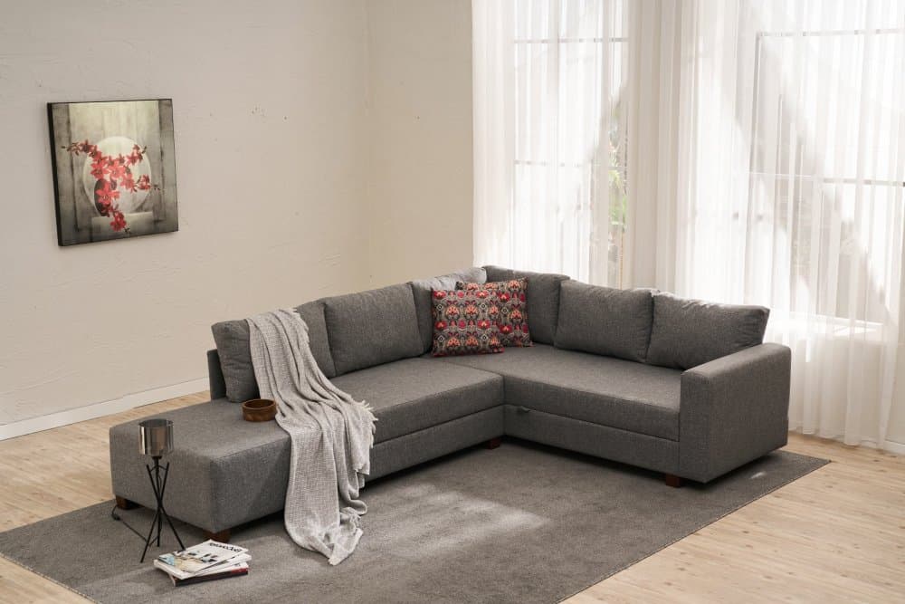 Rohová rozkladacia pohovka Aly Right - Grey 1