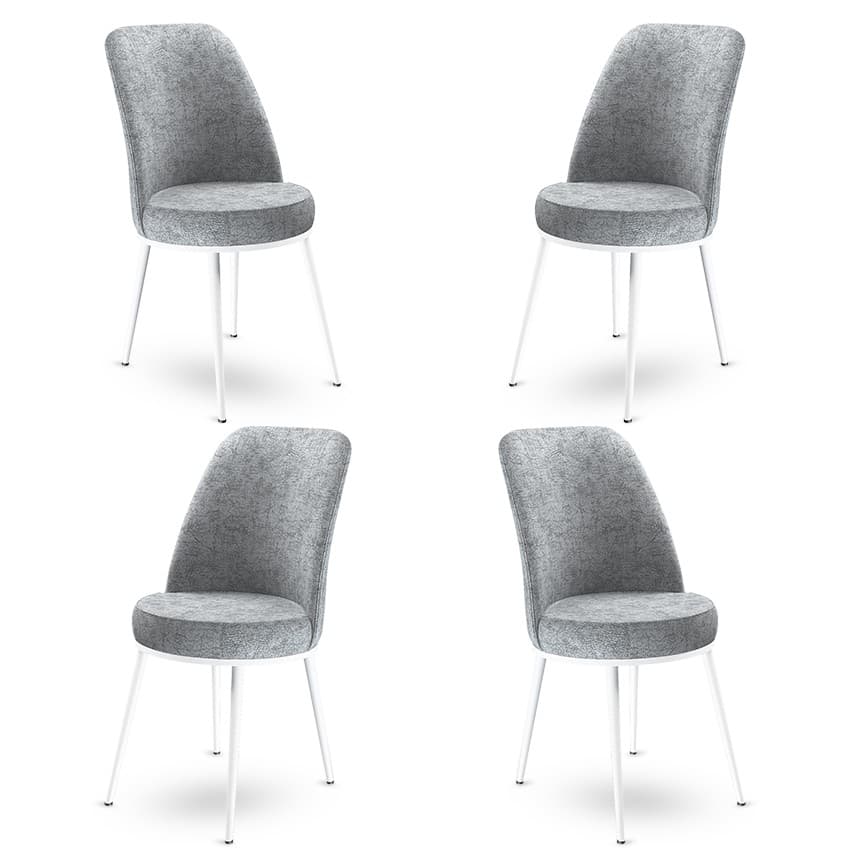 Súprava stoličiek (4 kusy) Dexa - Grey, White