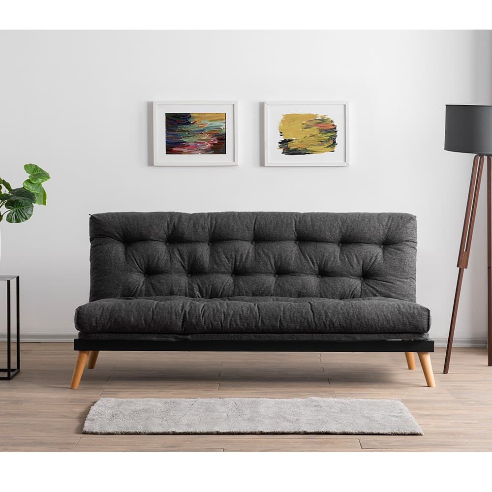 Trojmiestna rozkladacia pohovka Saki - Dark Grey 1