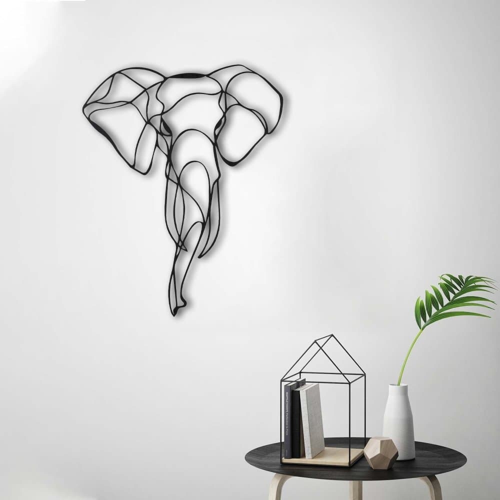 Dekoratívny kovový doplnok na stenu Elephant 2 1