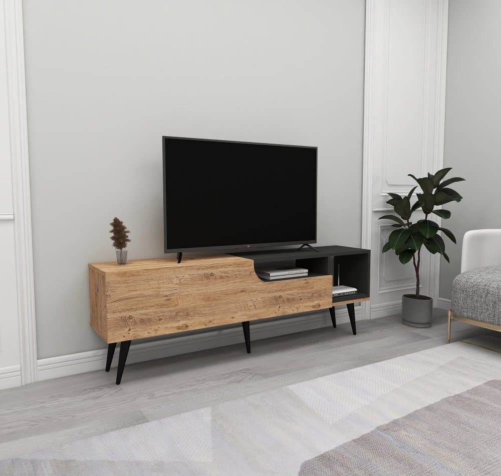 TV stolík Alba - Atlantic Pine, Anthracite 1