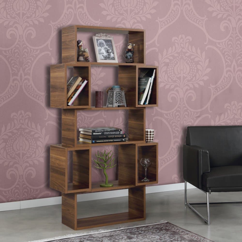 Knižnica Box - Walnut 1