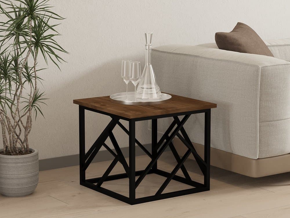 Konferenčný stolík Woda - Walnut, Black 1