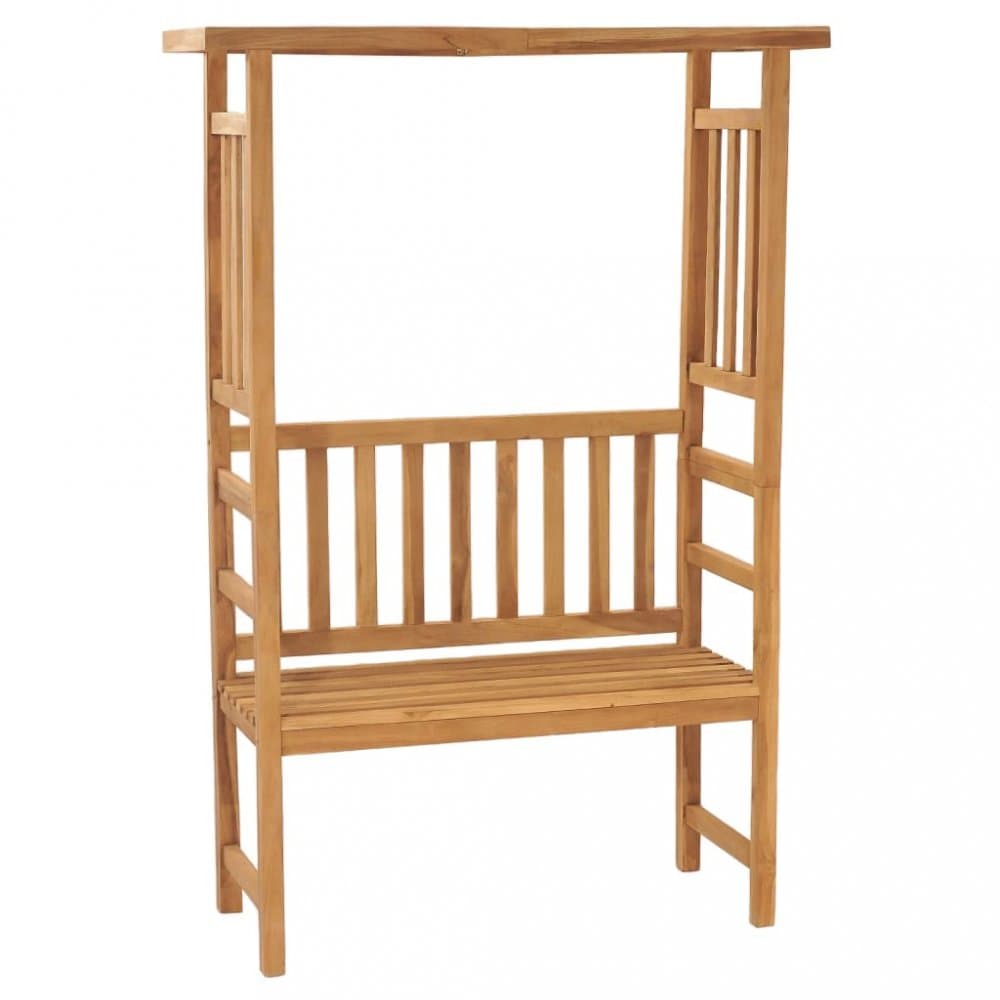Záhradná lavica s pergolou teak Dekorhome 1