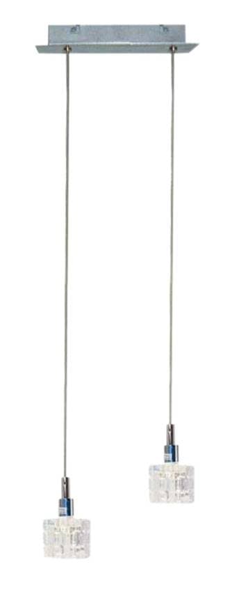 Stropná lampa32-05922 Rubik 2X40 G9chrómový krištáľ
